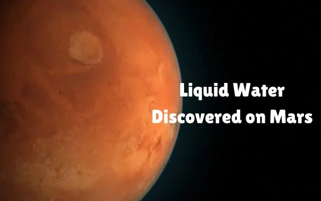 Liquid water on Mars