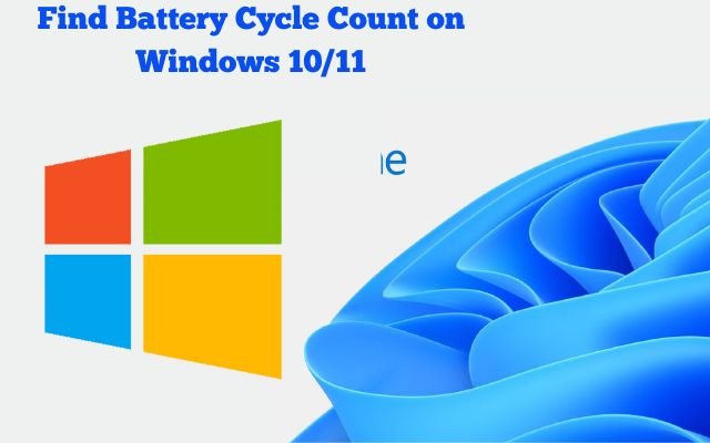 Windows Laptop Battery Cycle Count