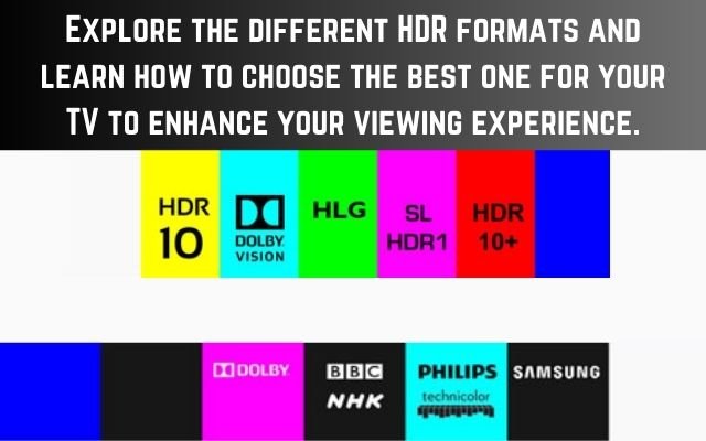 different HDR formats